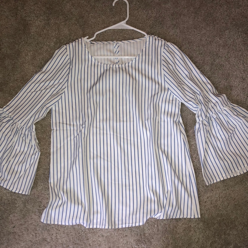 Blue striped blouse
